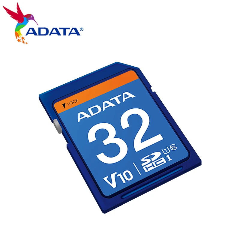 Original ADATA V10 SDHC 16GB 32GB Memory Card SDXC 64GB Class 10 UHS-I SD Card for DSLR Full HD Digital Camera Max 100Mb/s Cards
