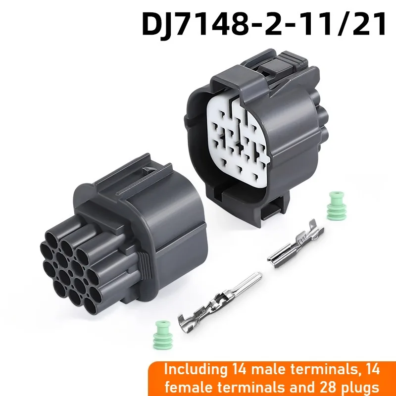 DJ7148-2-11/21 자동차 방수 커넥터, 암수 쌍 플러그 하네스 6181-0077/6189-0136