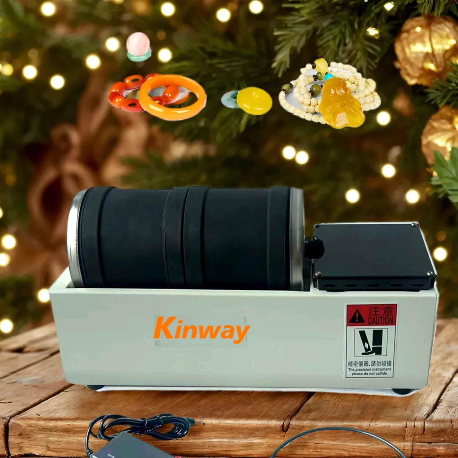 

Kinway 2025 New Jewelry Tools Gold Silver Jade Rock Surface Finishing Machine Rotary Tumbler Polisher Metal Jewelry Polishing