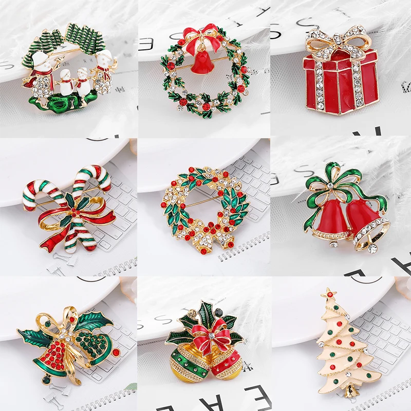 Broche de muñeco de nieve de Año Nuevo para Navidad, sombrero, bufanda antigua, alfileres de ramillete, broches exquisitos para mujeres y niños, regalo de joyería, triangulación de envíos