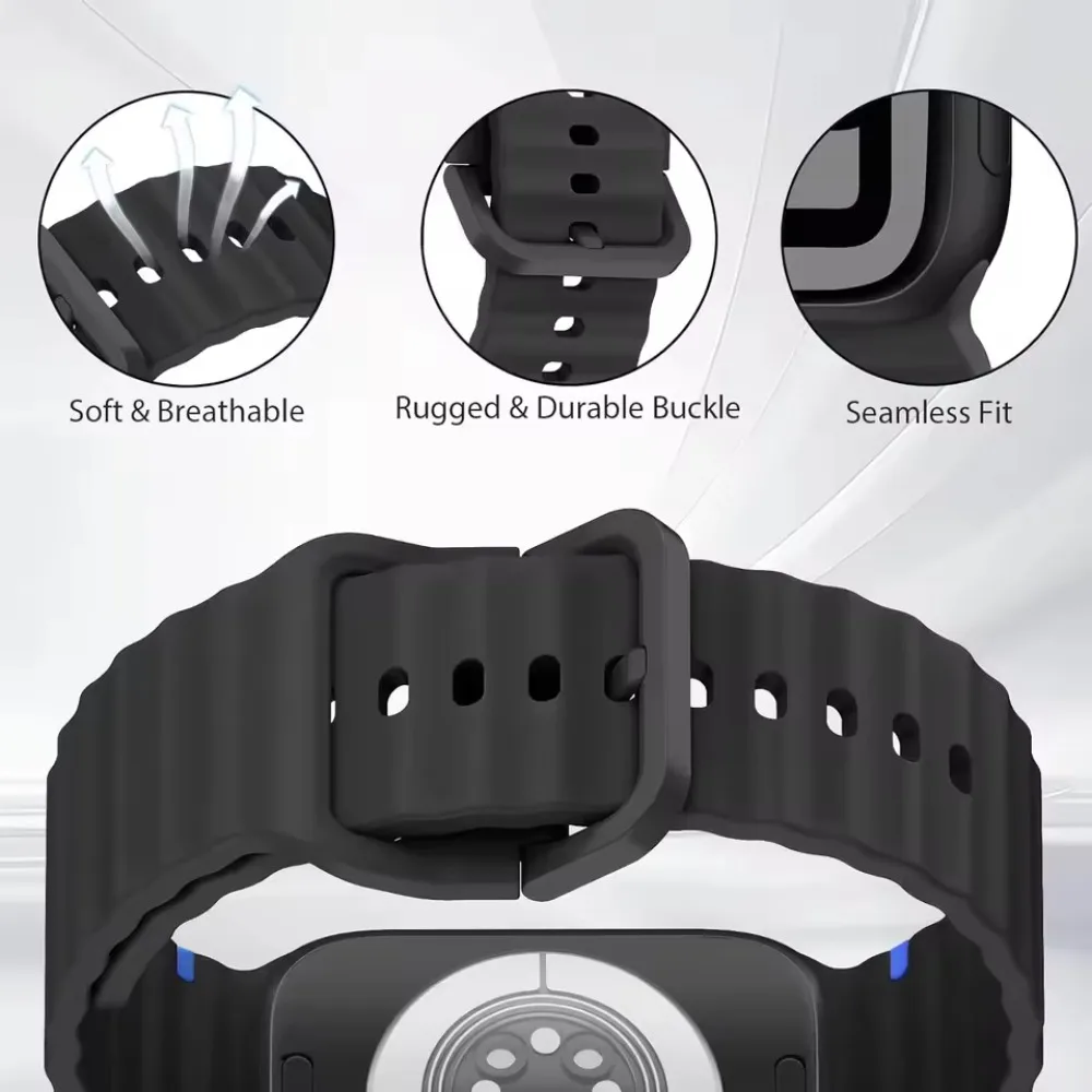 Silikonowy pasek do Apple Watch Band Ultra 2 49mm 10 46mm 42mm 9 8 7 45mm 41mm Opaska na nadgarstek iWatch 6 5 4 SE 44 40mm Series 49mm