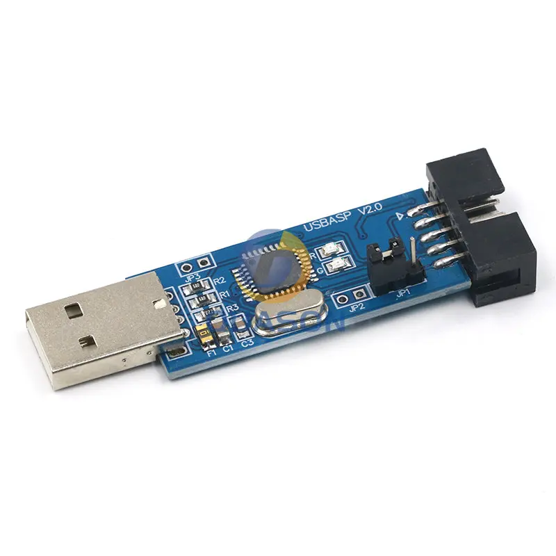 USB-программатор USBASP USBISP AVR, USB-программатор ATMEGA8 ATMEGA128 ATtiny/CAN/PWM 10-контактный проводной модуль «сделай сам» + 10-контактная 6-контактная плата адаптера, 1 компл.