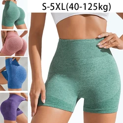 Shorts de ioga sem costura para mulheres, calcinha de levantamento de bumbum, calças elásticas, cintura alta, calças de treino fitness, tamanho grande, 1pc