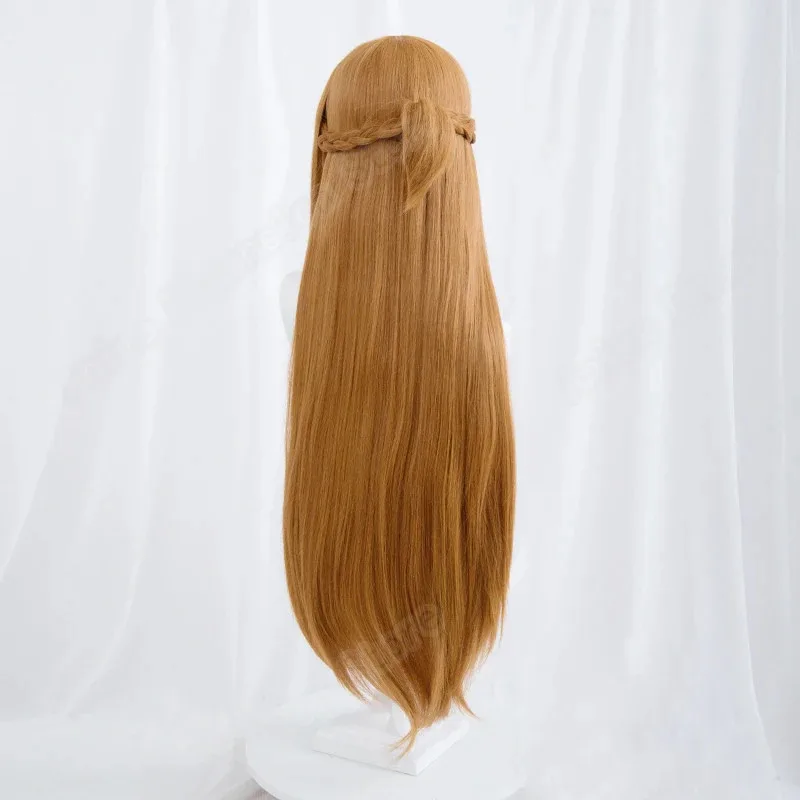 Anime Sword Art Online Yuuki Asuna Cosplay Filo ad alta temperatura Capelli lunghi con cappuccio per parrucca per donna ft1/