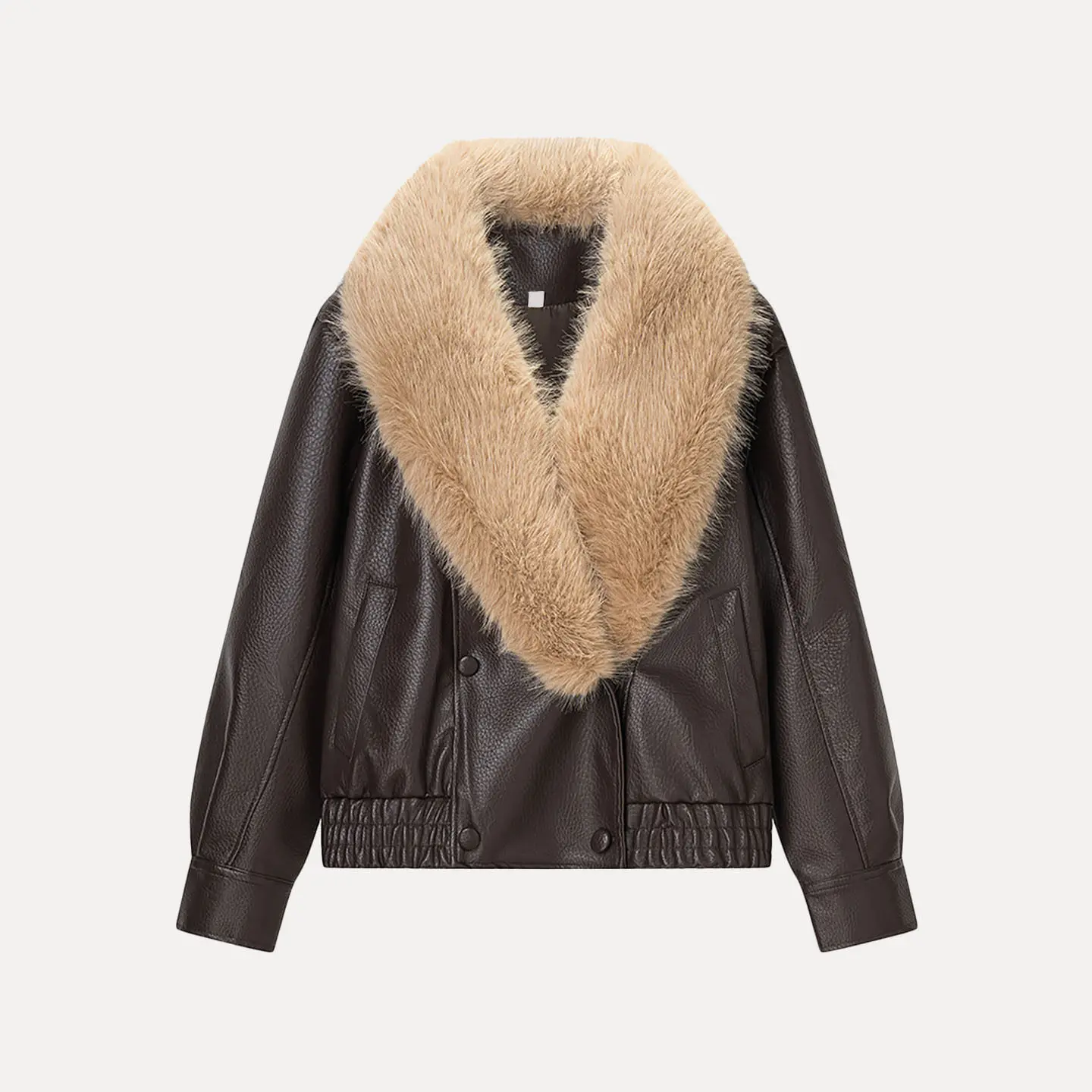 Z Manteau détachable Faionable pour femme Personali Aosphère Commuting Cuir Jaet Long Sve Longueur régulière Hiver