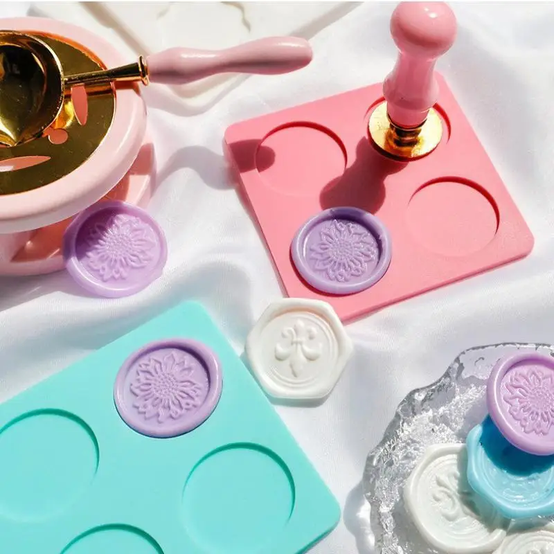 Hot Wax Seal Stamp Silicone Mold Pad For 25mm Stamp Sealing Wax Fix Shapes Mats Sealing Fixer Scrapbook Envelope DIY Making Tool