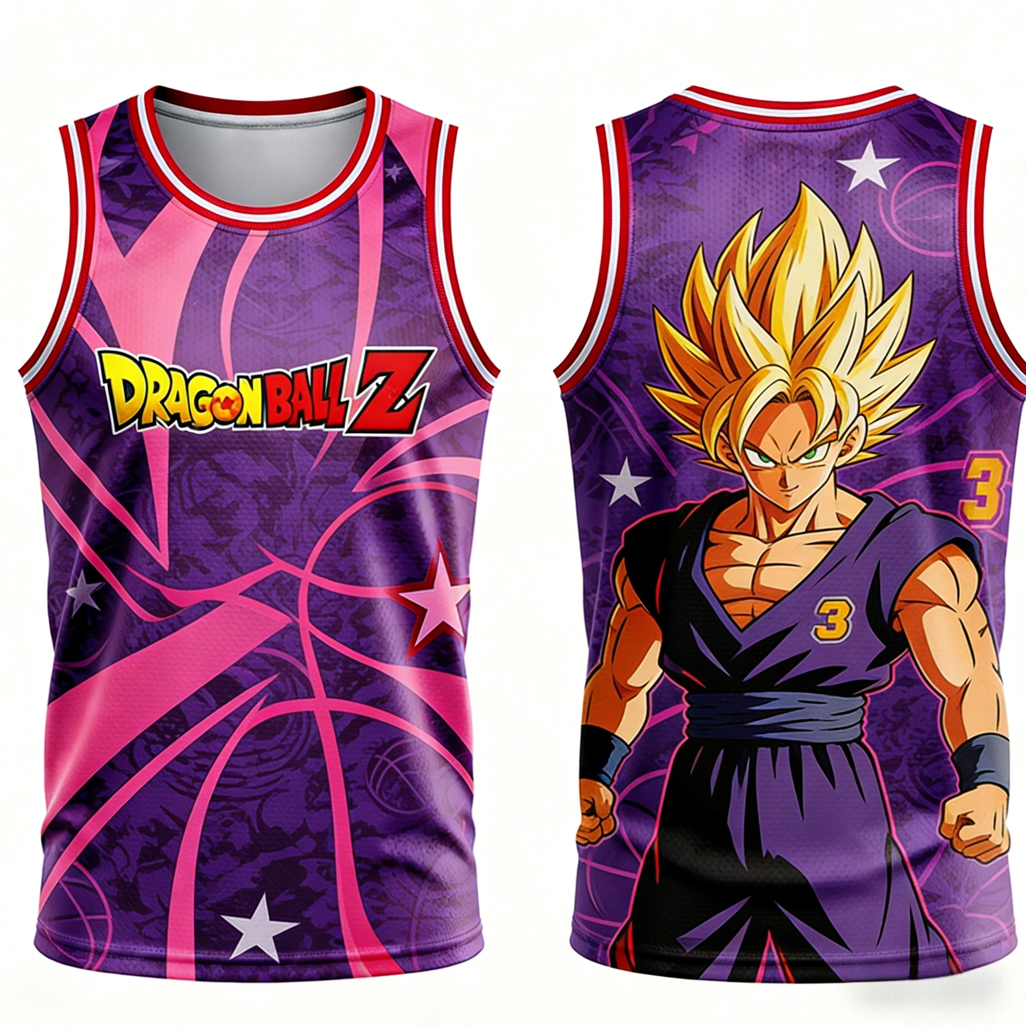 2026 Sommer Neue Japanische Anime „Dragon Ball Z“ Sonderedition Basketball-Trikots für Herren-Freizeitkleidung und Kinder-Y2K-Freizeitmode