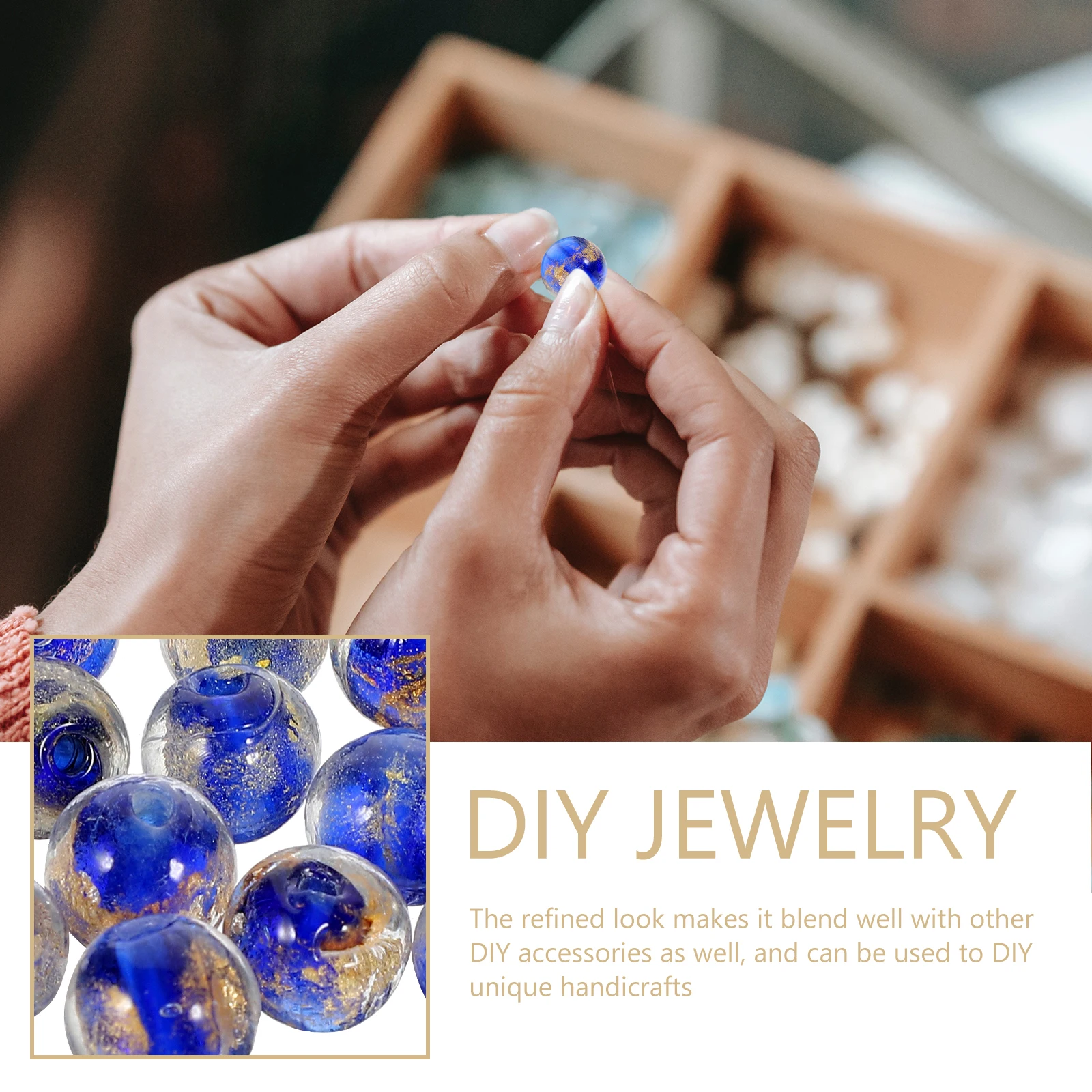 20 قطعة يتوهج في الظلام الخرز الزجاجي المستدير DIY بها بنفسك صنع المجوهرات الخرز ل أساور القلائد اكسسوارات للشعر الديكور