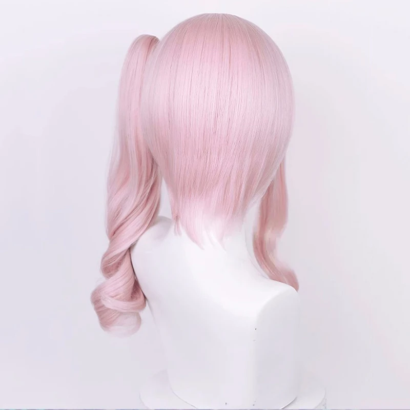 High Quality Anime Akiyama Mizuki Cosplay Wig 45cm Long Light Pink Curly Heat Resistant Synthetic Hair Halloween Party Wigs view 5
