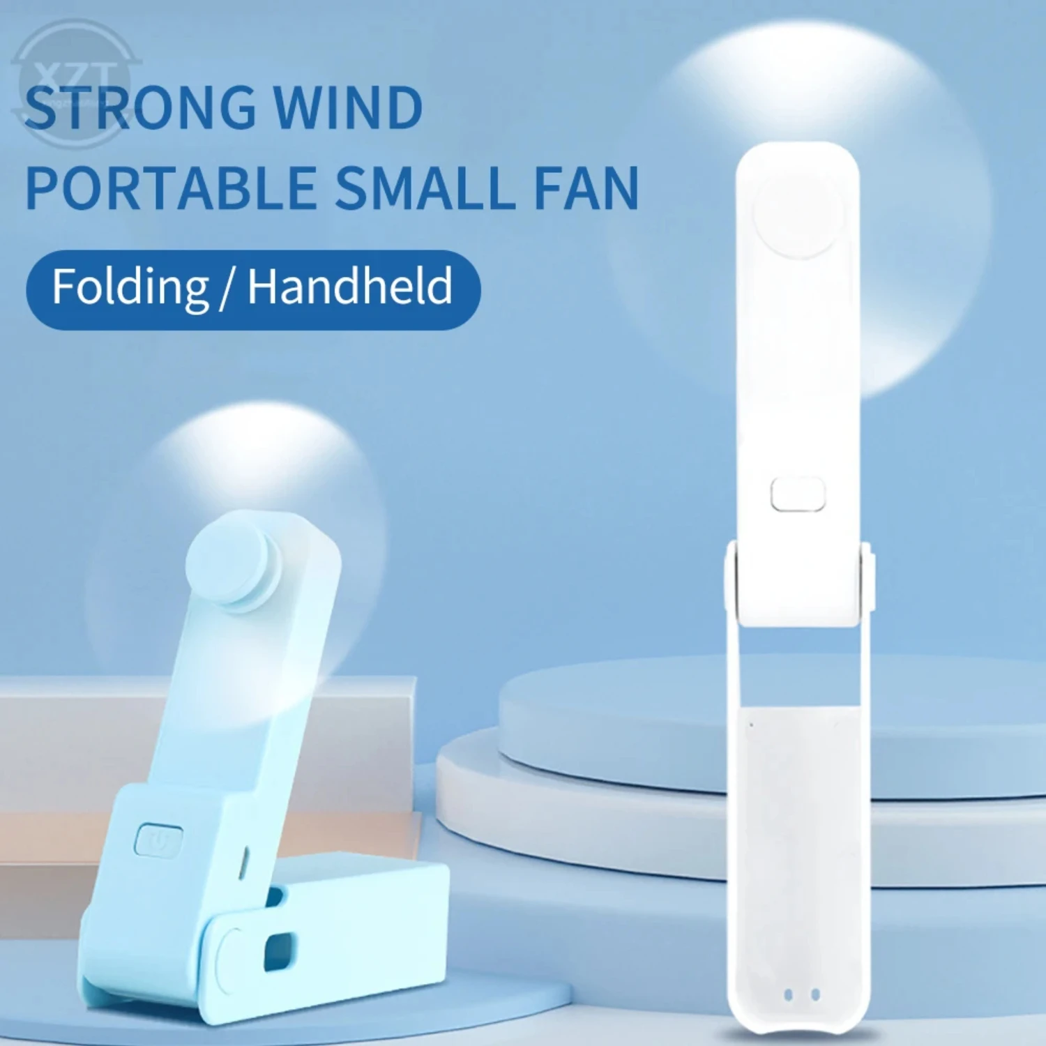 Nieuwe creatieve coole handige mini draagbare opvouwbare USB oplaadbare draagbare zakkoelventilator - perfect reizen desktop cadeau