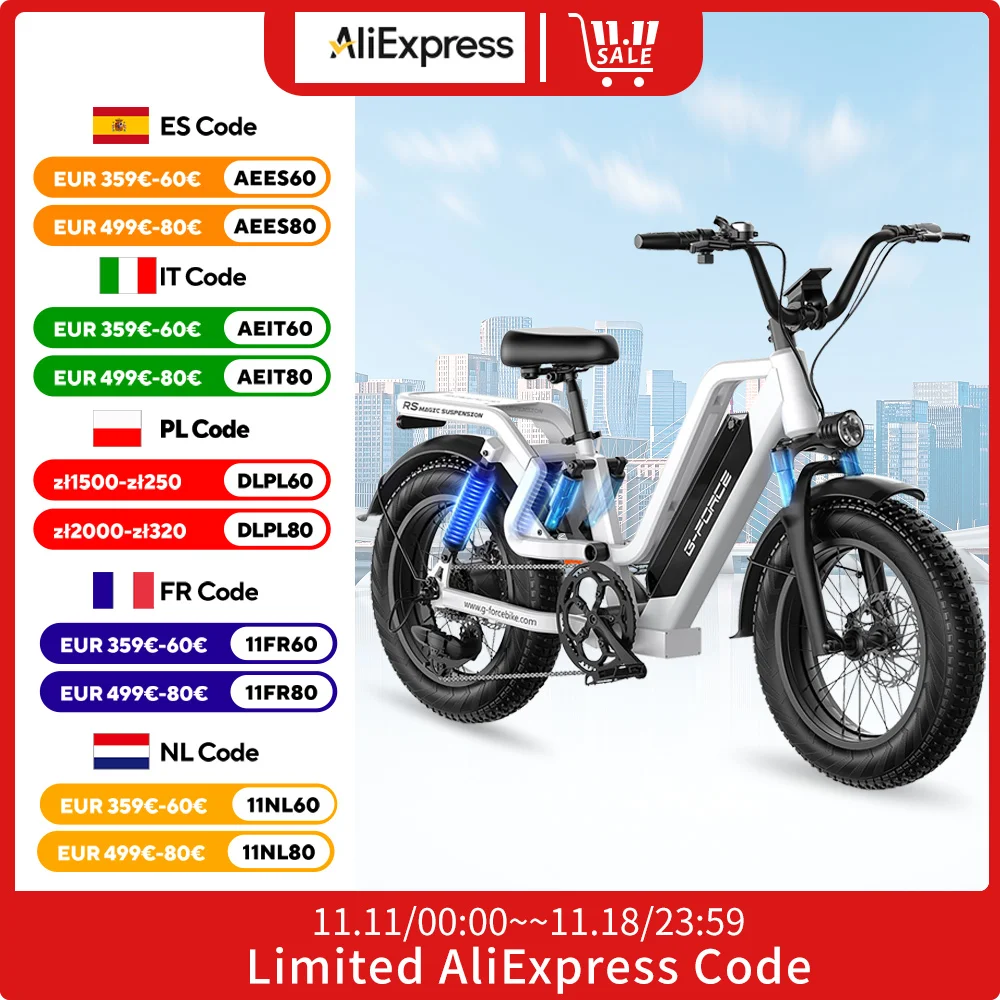 RS Ebike Battery 48V25AH Fast 100Miles Electric Bicycle With Passenger Seat Motor Peak 1300W Fat Tires Electric Bikes For Adult