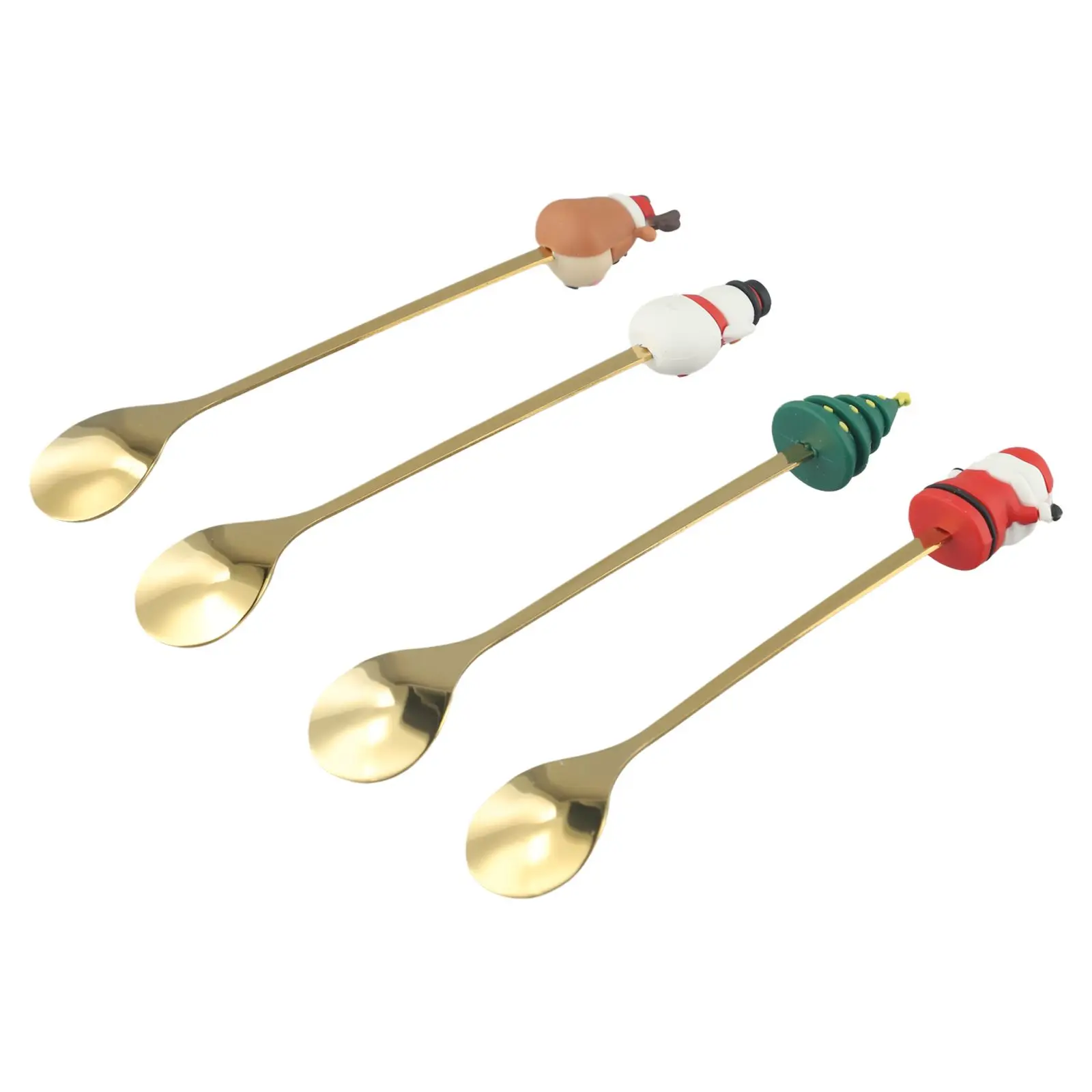 Weihnachts-Löffel-Gabel-Set Elch-Weihnachtsbaum-Tischgeschirr Edelstahl Kaffeelöffel Teelöffel Dessertlöffel Weihnachtsdekoration