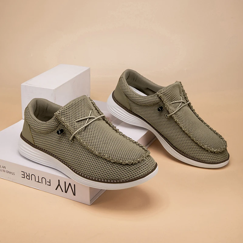 

Casual Wide Toe Comfortable Lightweight Men Barefoot Shoes Breathable Mesh Outdoor Footwear Sneakers Non Slip Flats Loafers