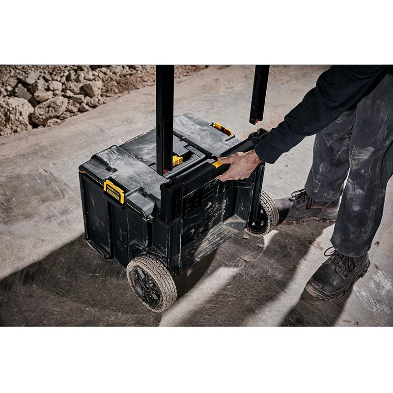 DEWALT DWST83295-1 Tool Kit With Handle And Wheel Hardness Tough System Tools Case DS450 Mobile Storage Tool Box