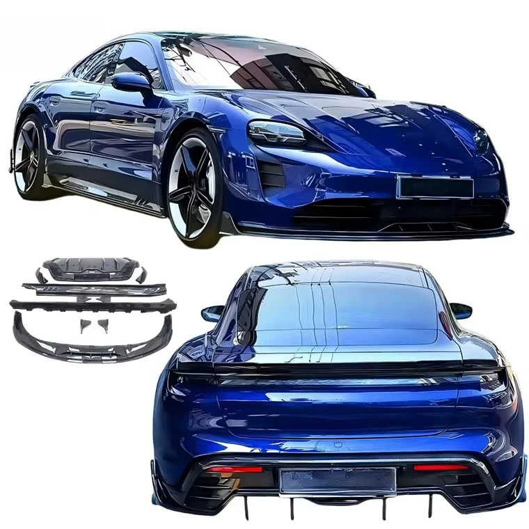 

STLF High Quality Carbon Body Kit for Porsches Taycan Modification PK Front Lip Side Skirts Rear Diffuser Rear Lip