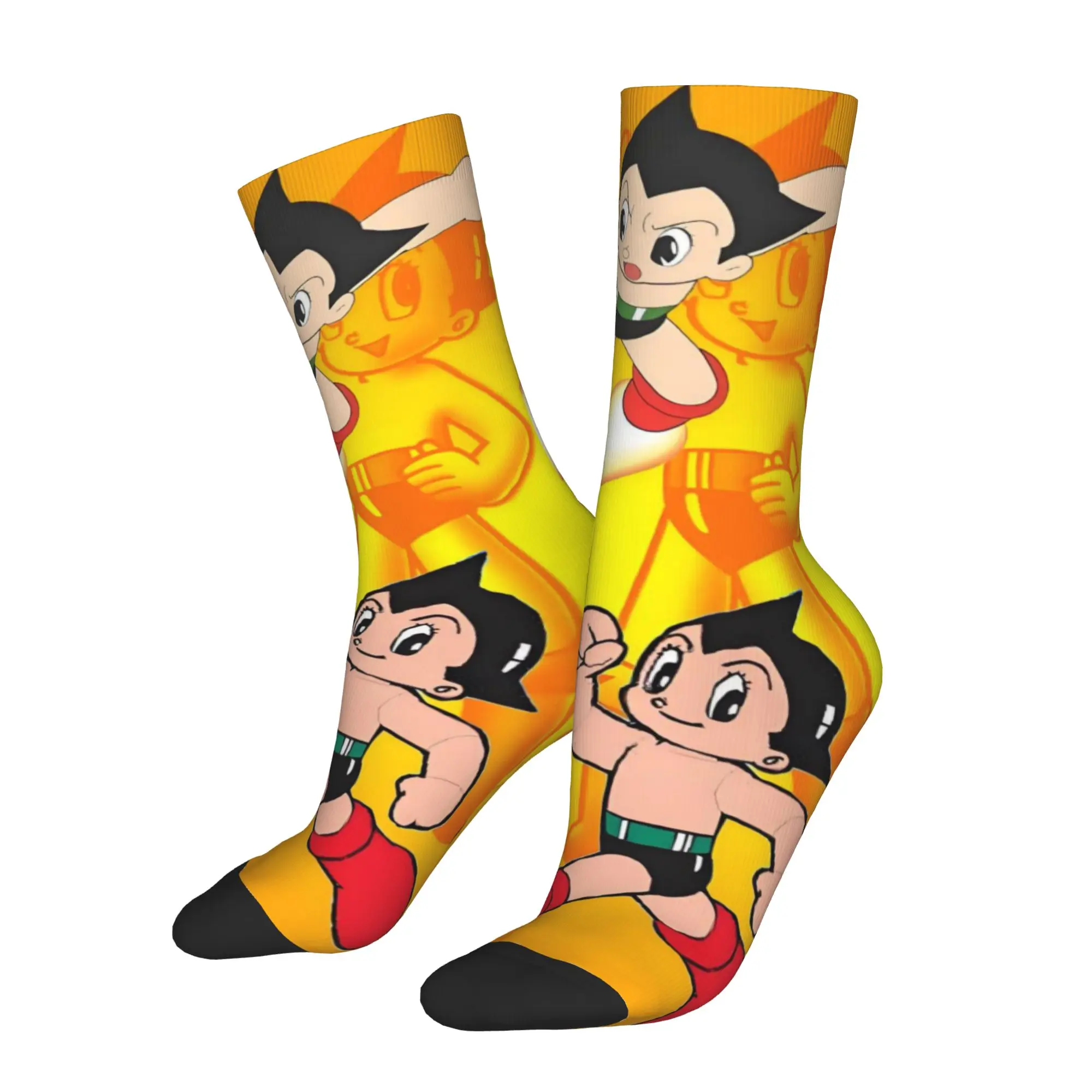 Japan Manga A-Astro B-Boy  Men Women Crew Socks Unisex Kawaii 3D Printed Anime Cartoon  Dress Socks