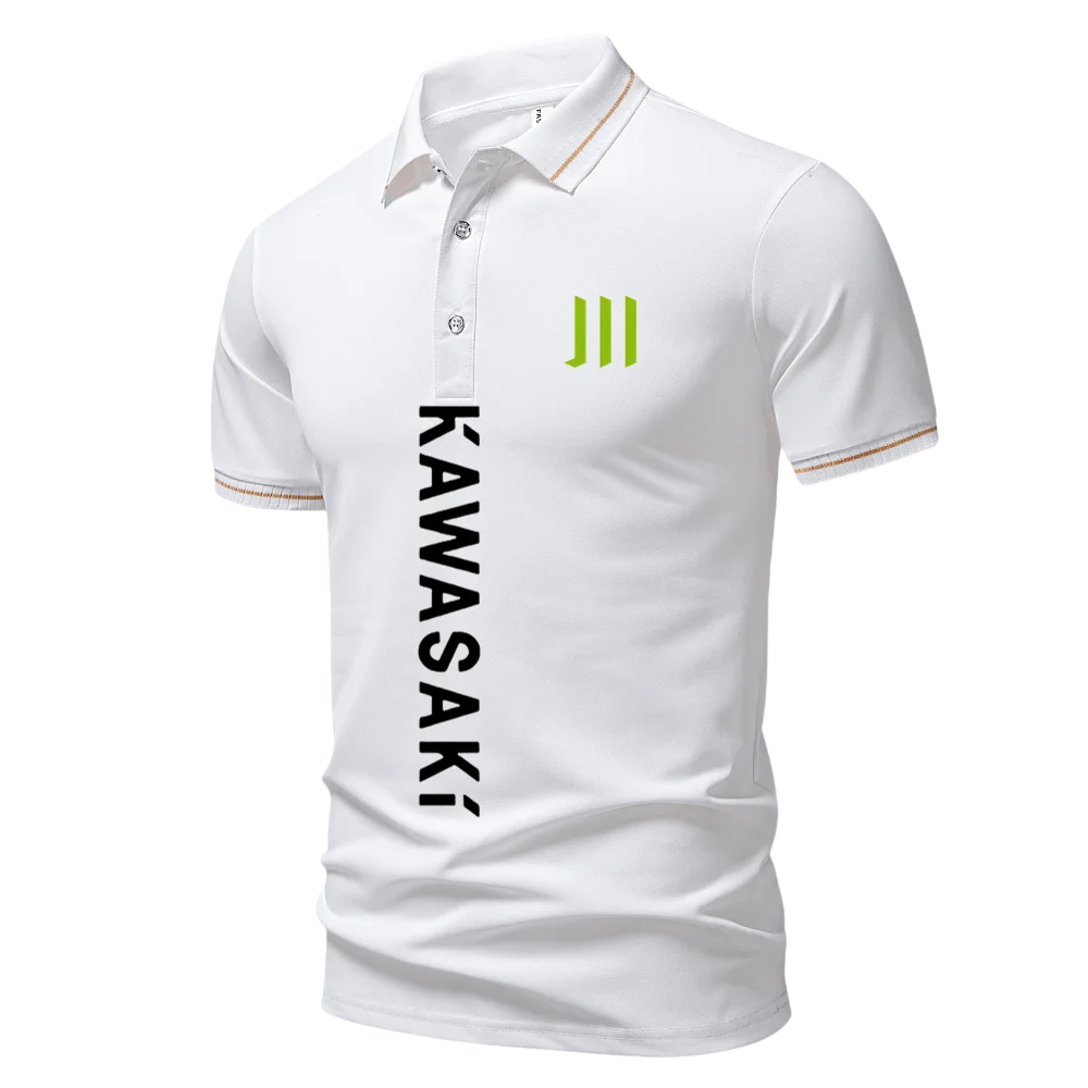 

Новая летняя мужская рубашка поло, элитная роскошная крутая ледяная ткань, деловая повседневная рубашка для гольфа, облегающая рубашка с воротником, футболка