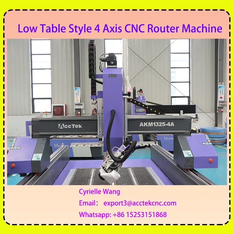 

4 Axis Router CNC Woodworking CNC Milling Machine Wood Working Cutting Engraving Machine 3D 4D Wood Milling Machine