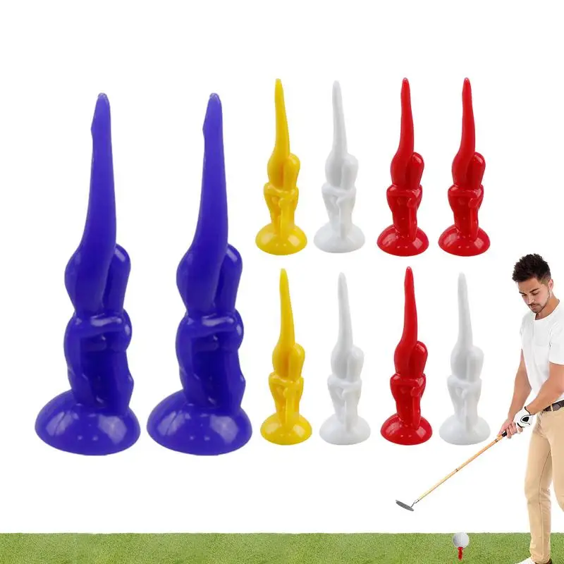 Golf Tees For Men 10PCS Beauty Shape Impact-Resistant Golf Accessories Wear-Resistant Golf Equipment For Greens Lawn Golf Course