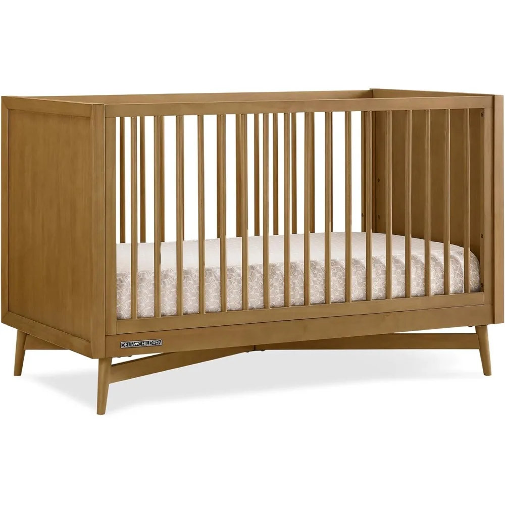 

4-in-1 Convertible Crib with Adjustable Height Mattress Support, Acorn