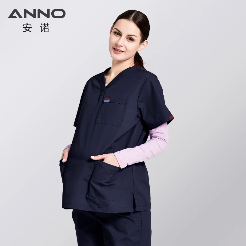 Anno roupa de trabalho para maternidade, uniforme solto para mulheres grávidas, enfermeira, roupas hospitalares, cintura ajustável, conjunto de esfoliantes