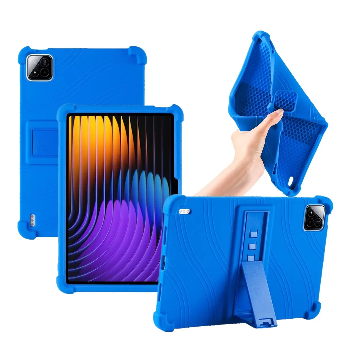 Soft Case for Xiaomi Pad 7 Pro Tablet Case Silicon Multi Angle Stand Full Body Protective Shell for Xiaomi Pad 7 11.2