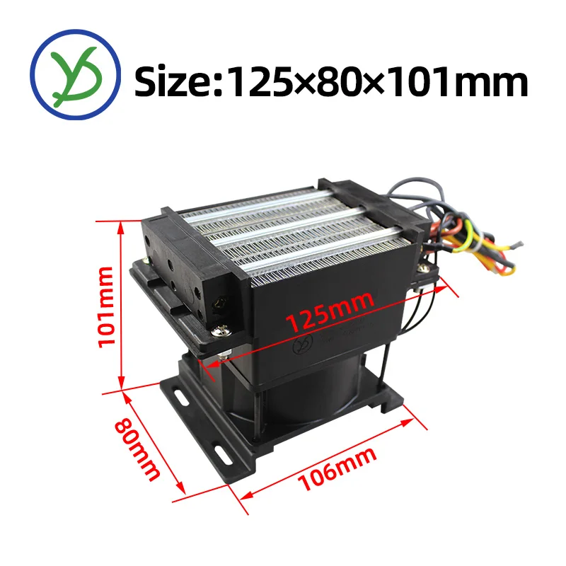 Calentador eléctrico termostático de CA, 220V, 400W, 500W, 750W, ventilador PTC, incubadora, elemento calefactor Industrial, aislamiento de