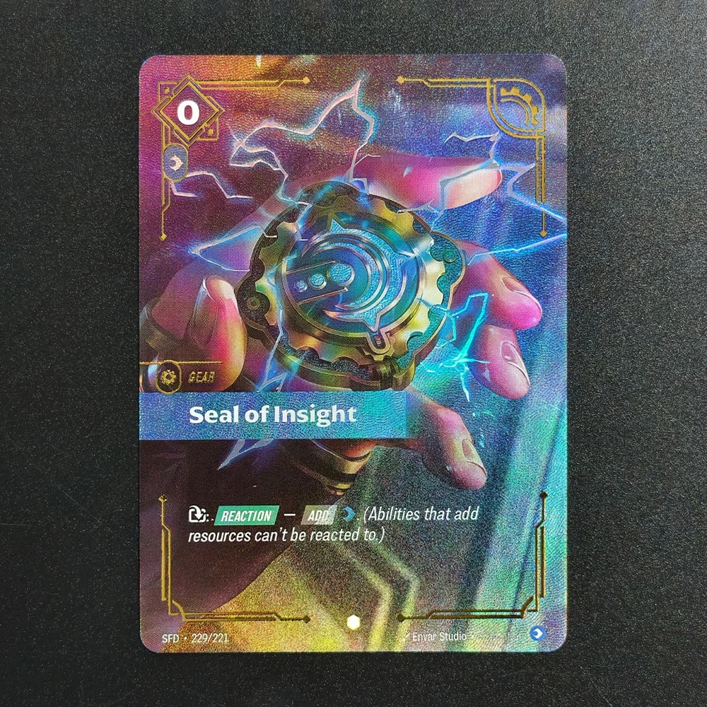 DIY Riftbound League of Legends Trading Card Game Spiritforged SFD Seal of  Discord Unity Rage Insight Strength Gear Card Toy - AliExpress 26