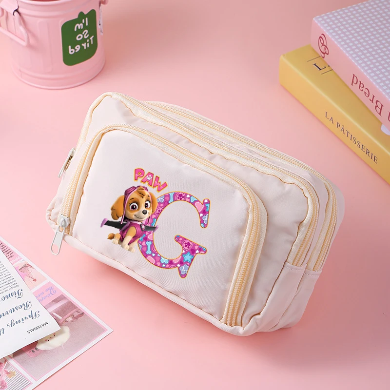 

Skye Letter A-Z Girls Pencil Case Paw Patrols Cute Pencilcase Large Capacity Pencil Bag Student Pen Case Box Cartoon Stationery