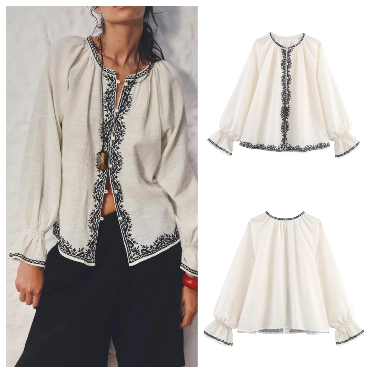 

European and American style 2025 autumn new style fashionable versatile loose casual long-sleeved shirt