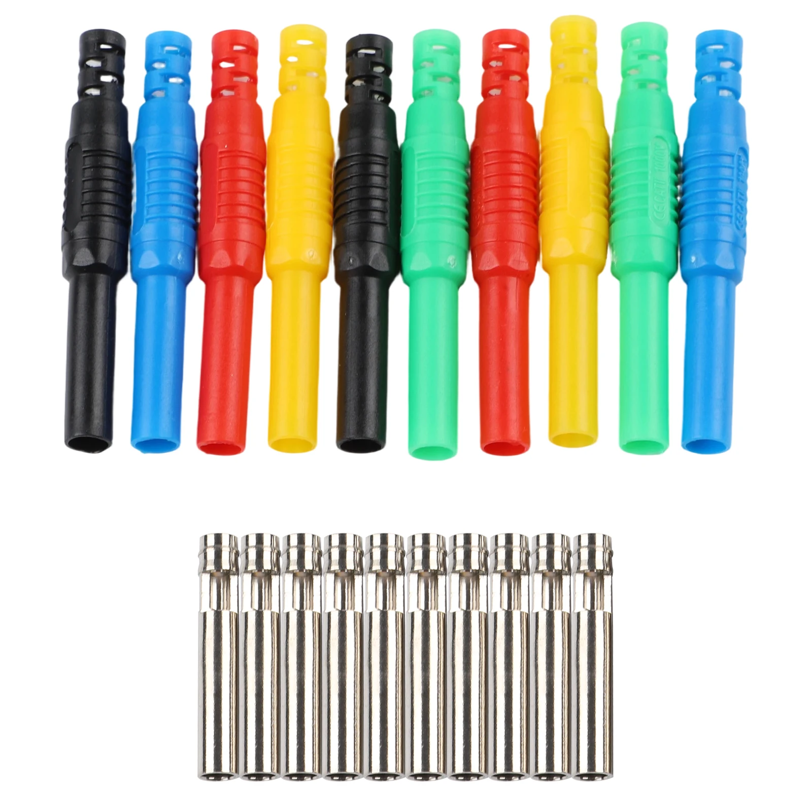 10PCS 4MM Banana Female Socket Copper Nickel Plated Connector For DIY Electrical Wire Cable Terminal Block Accessories