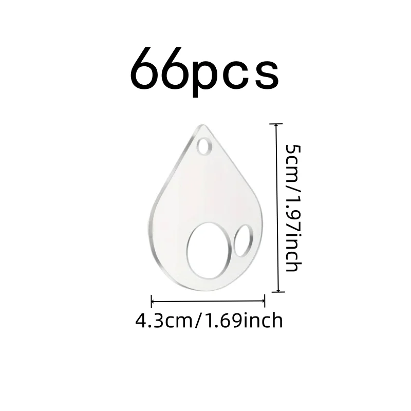 66 pcs Water Drop Thread Labels, Water Drop Shape Design, Hand Sewing Thread Sorting Floss Classification