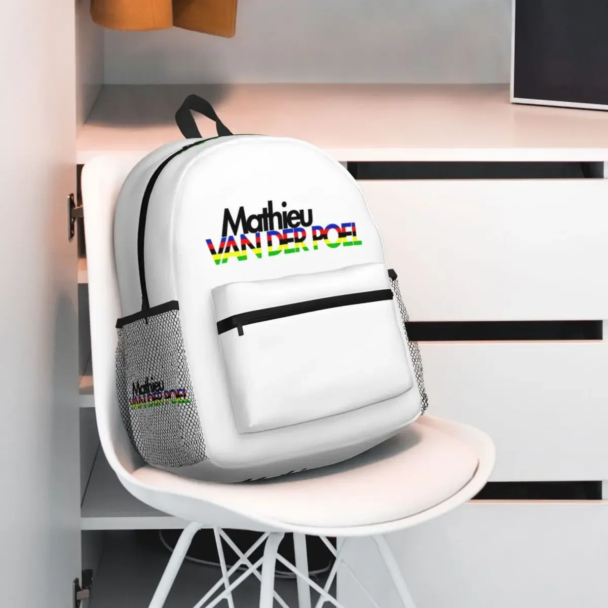 

Mathieu Van Der Poel CX World Champion Student Backpack School Bag Hiking Travel Daypack for Boys Girls Bookbag Shoulder Bags