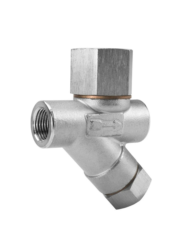 Électrovanne 304 Stainless Steel Internal Thread Y-Type Steam Trap CS19H Thickened High-Temperature Steam Internal Thread Valve Eau et vapeur — détail 1