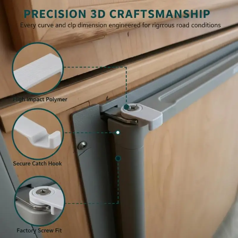 RV Fridge Door Latch Replacement Catch Lock Accessory Durable Plastic For Camper Refrigerator Cabinet