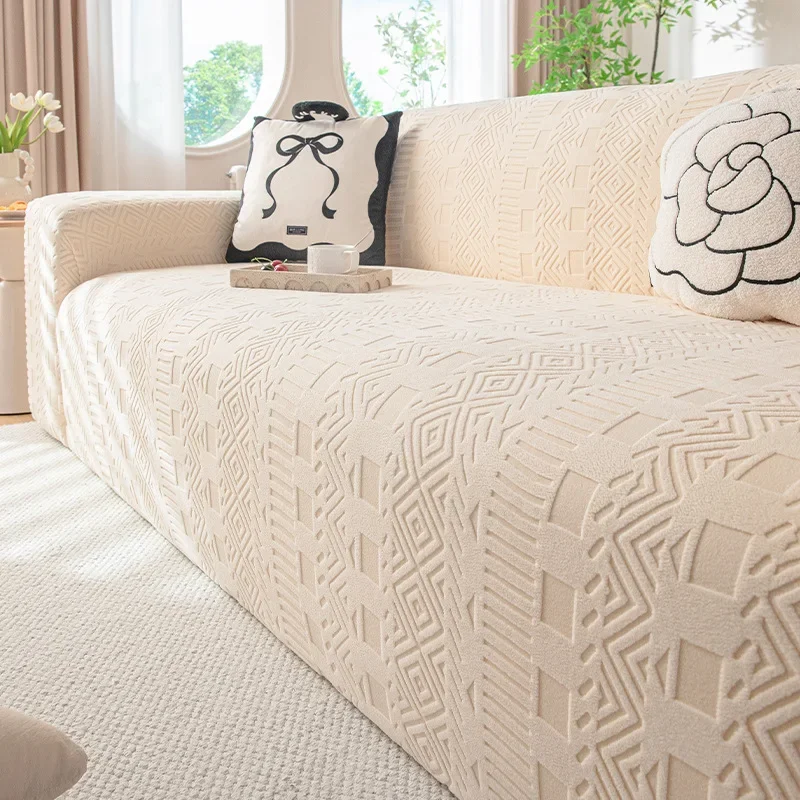 Thick Jacquard Sofa Cover for Living Room, Elastic Sofa Cover, L-Shaped Corner, 1, 2, 3, 4 Seater