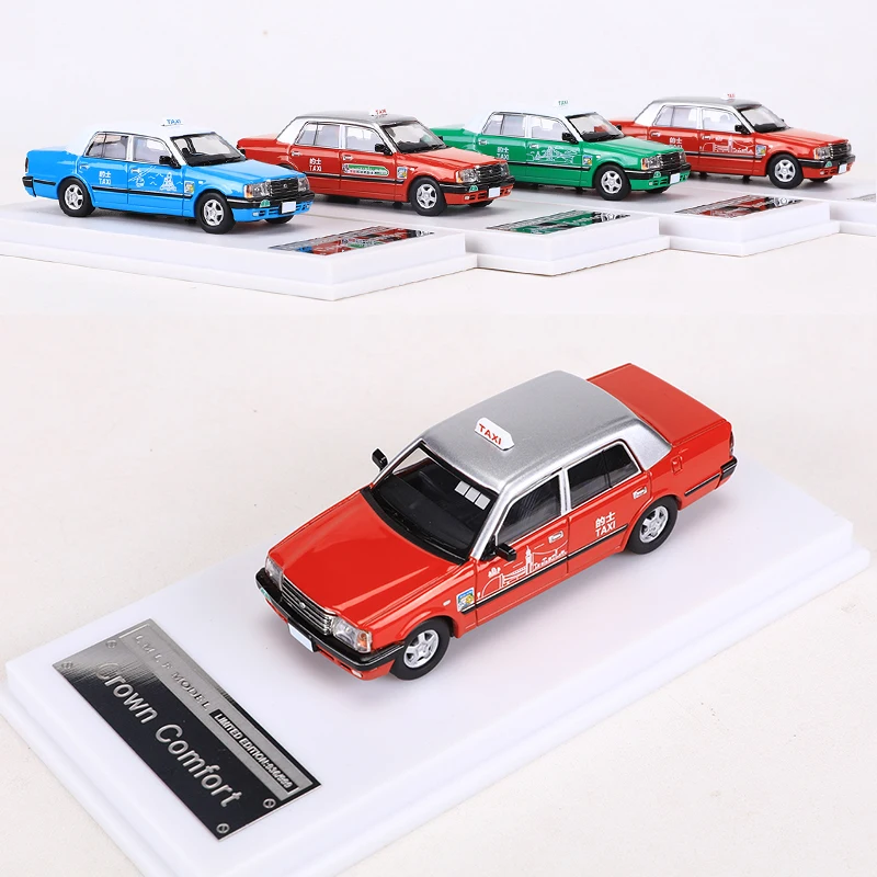 LMLF  Crown Hong Kong Taxi Alloy Car Model Display Piece Simulation Collectible Vehicle Collectors Item :64 Scale
