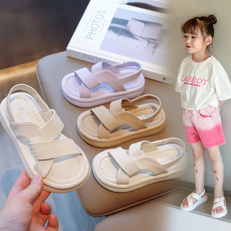 Summer Girls Kids Sandal Fashion EVA Soft-Soled Shoes Children Casual Sports Toddler Sandals Size 26-37