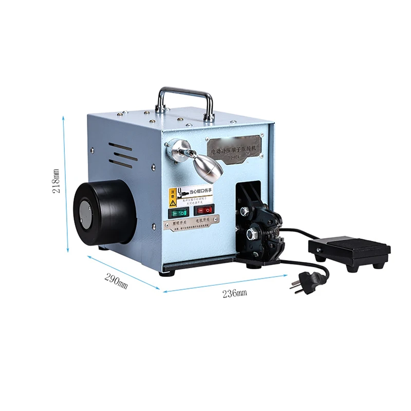YQ-02A Electric Cold Pressing Terminal Crimping Machine 60W 220V 50Hz Adjustable Jaw Pressure Crimping Pliers for Electrical Wor
