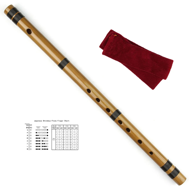 Three Colors Japanese Sinobue Flute 7/8 Hon High Quality Handmade Bamboo Woodwind-instrument 2 Styles Piccolo