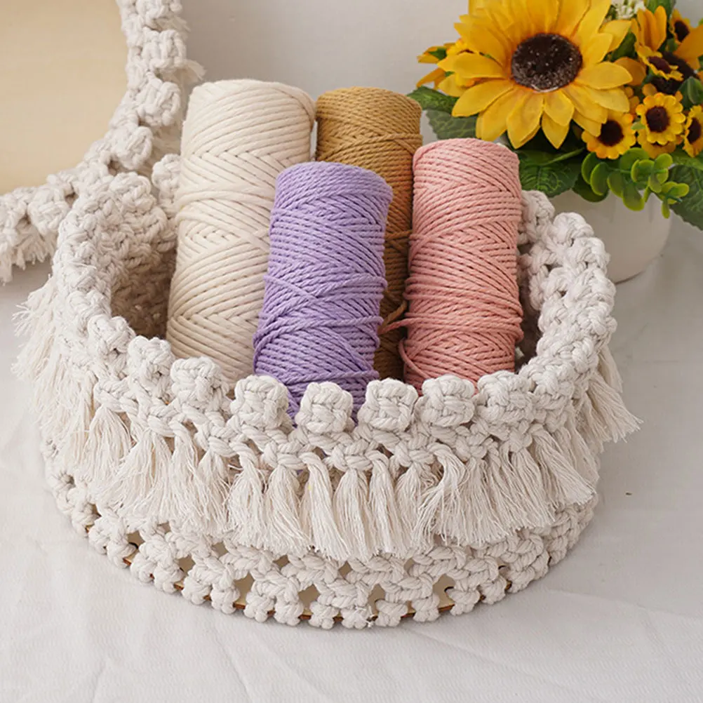 

Cotton Rope Storage Baskets Woven Basket Home Decor Bedroom Organizer Snack Cosmetics Phone Storage Box Plant Stand