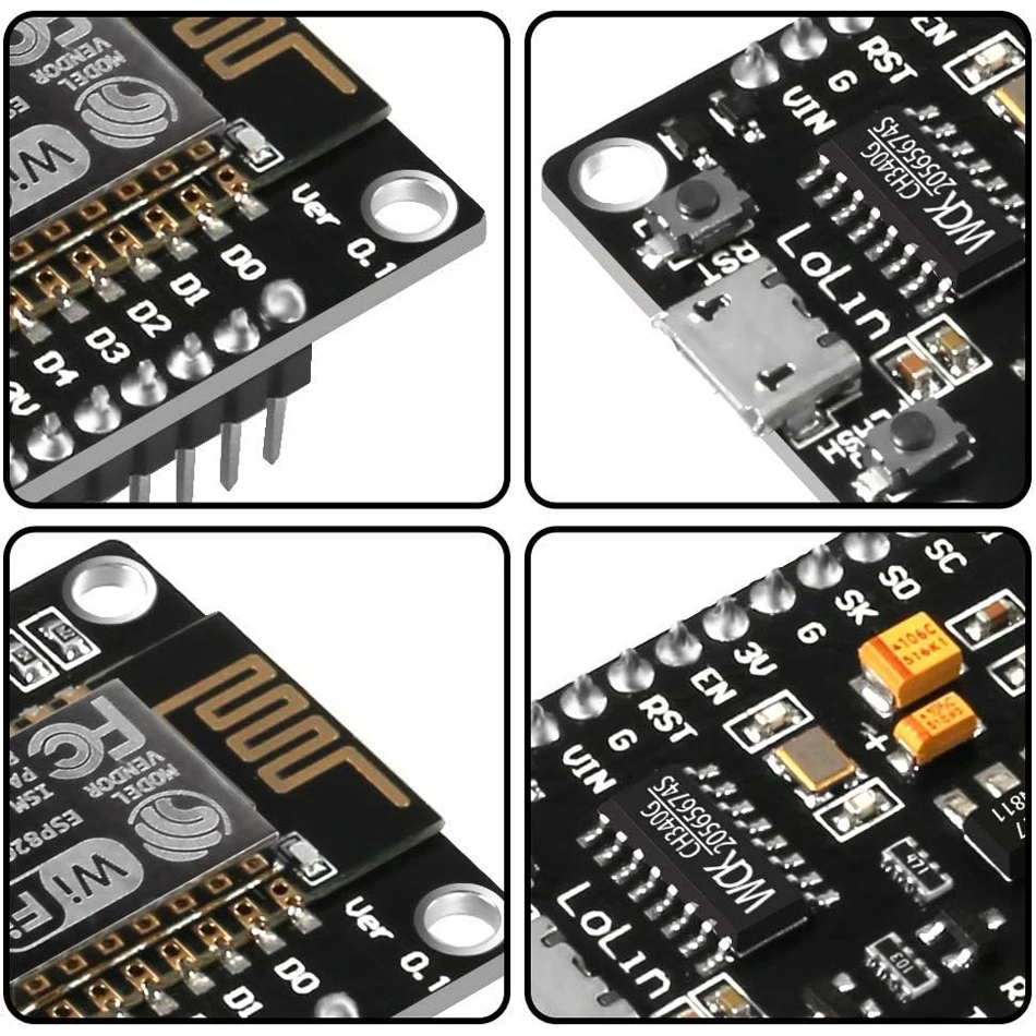 ESP8266 NodeMCU LUA CH340 ESP-12E WiFi Internet Development Board 4M Flash Serial Wireless Module for Arduino IDE/Micropython