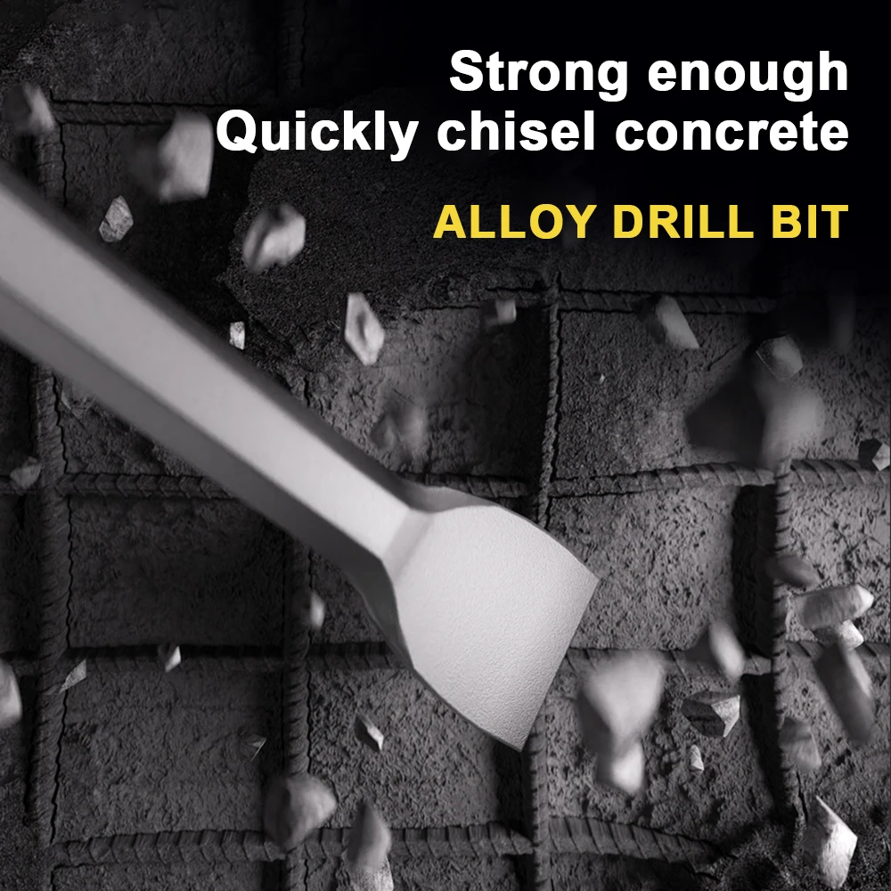 Chisel Drill Bit Tool Set Impact Chisel Impact Drill Bit 17-Piece Accessories Impact Drill Pickaxe Chisel for Electric Hammer