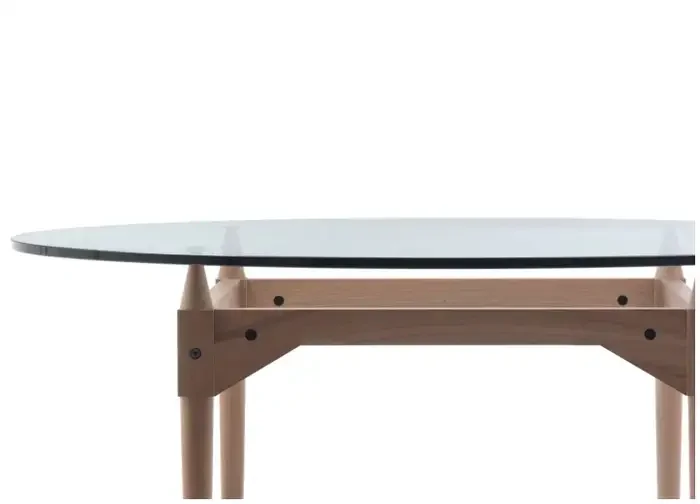 #Nordic Modern Light Luxury Wood Color Glass Top Tea Table Coffee Table for Bedroom Simple Corner Table for Living Room