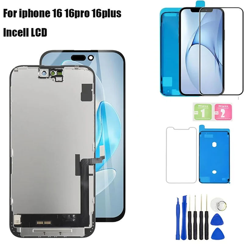 iphone-16-pro-16-plus用incellディスプレイ画面-lcdスクリーン-true-tone対応-face-id-3d-touch対応-交換用ディスプレイ