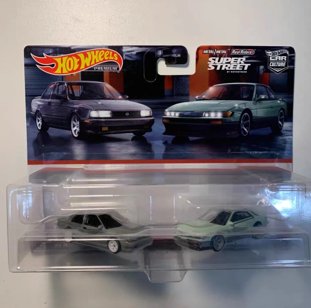 New Original Hot Wheels Premium Collector Cars 91 Nissan Sentra SE-R & Nissan Silvia (S13) 1/64 Die-cast Toy Vehicles Boys Gifts