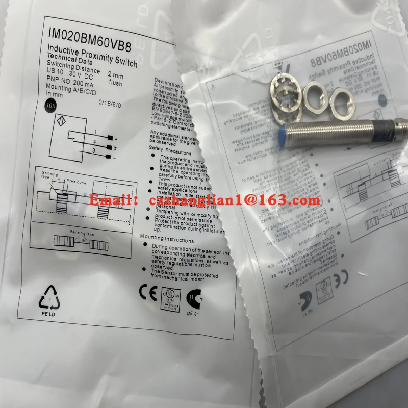 

brand new Proximity switch IM08-1B5PO-ZT1 IM08-1B5NO-ZT1 IM08-03BPS-ZT1 IM020BM45VB8 One year warranty