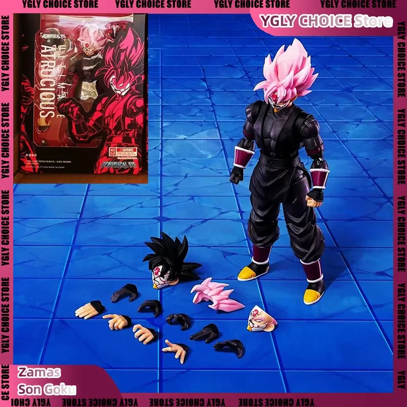 Dragon Ball Figures Demoniacal Fit Zamas Son Goku Action Figures Shf Black Goku Pinkzamasu Figure Pvc Model Doll Christmas  gift