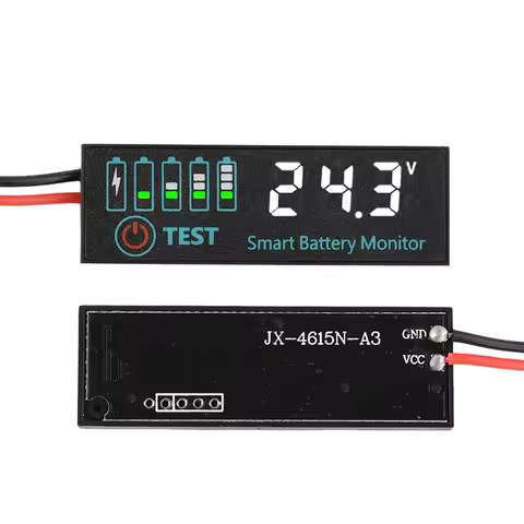 DC7~55V Lithium Battery Level Indicator LED Digital Display Battery Tester Voltmeter Charging Indicator Smart Battery Monitor
