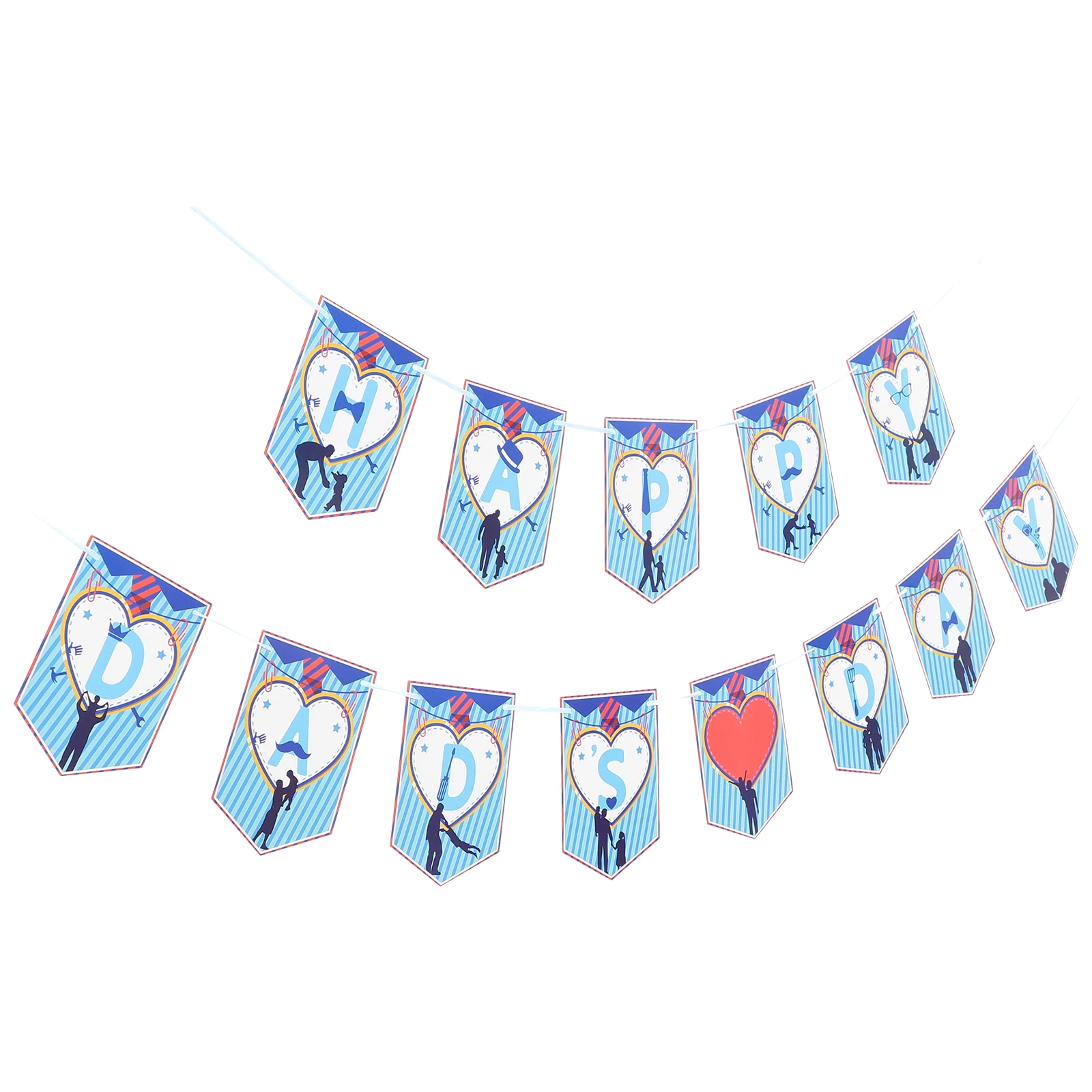 

1 set Father's Day Banner Party Hanging Flag Decorations Lightweight Practical Scene Banner Pendant Backdrop Flag Home Staircase
